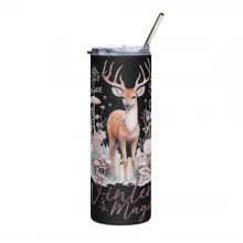 Deer, Winter Magic Stainless steel tumbler