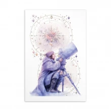 Pastel Dreamy Astronomer Standard Postcard
