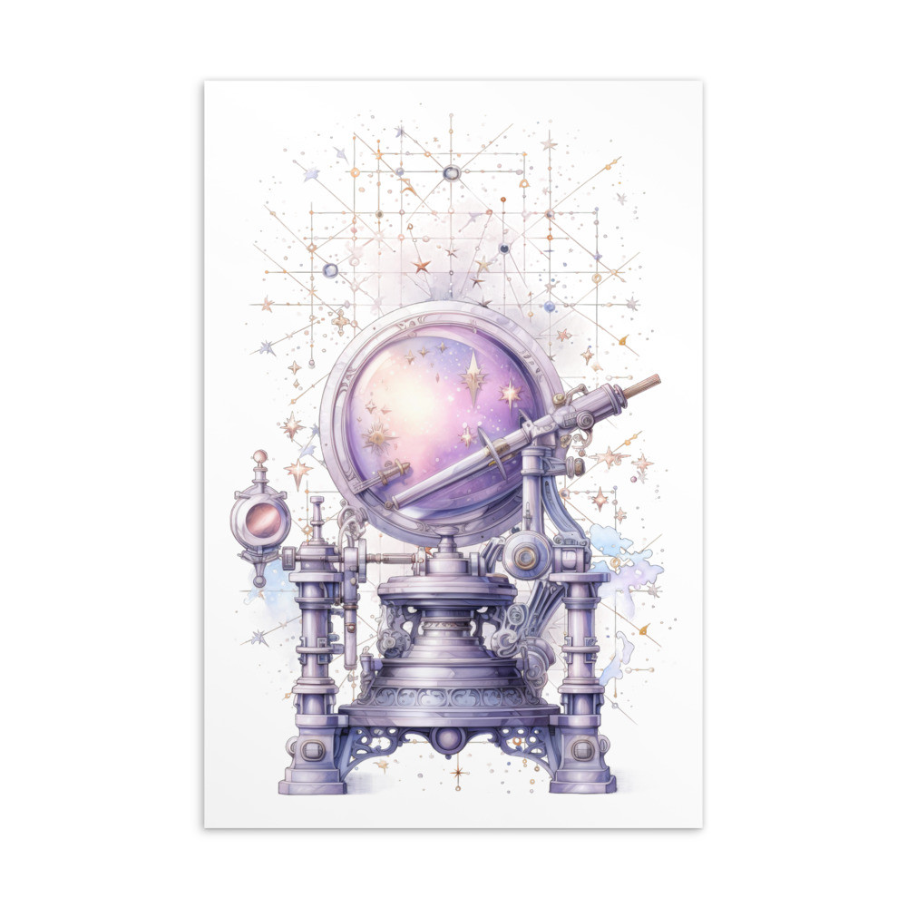Pastel Dreamy Astronomer Standard Postcard
