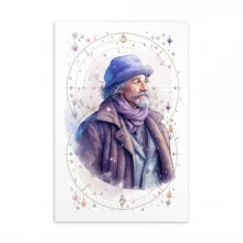 Pastel Dreamy Astronomer Standard Postcard