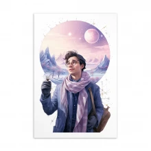 Pastel Dreamy Astronomer Standard Postcard