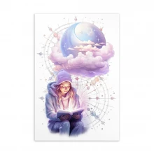 Pastel Dreamy Astronomer Standard Postcard