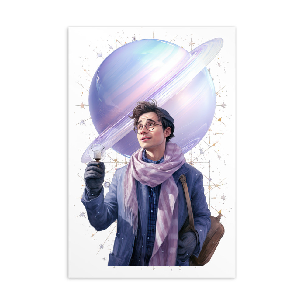 Pastel Dreamy Astronomer Standard Postcard