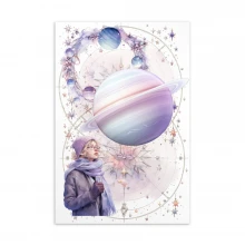 Pastel Dreamy Astronomer Standard Postcard