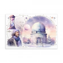Pastel Dreamy Astronomer Standard Postcard