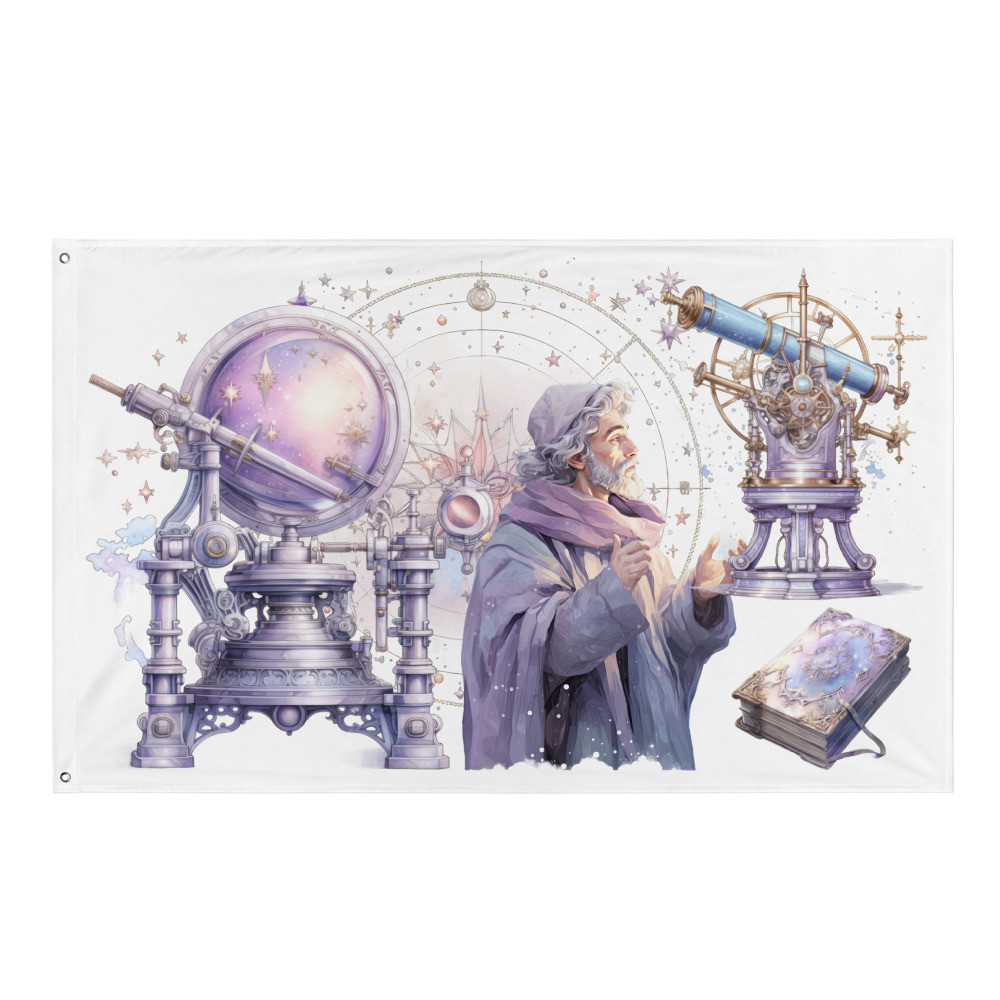 Pastel Dreamy Astronomer Flag