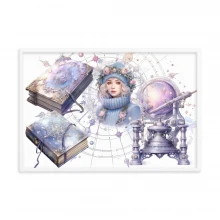 Pastel Dreamy Astronomer Framed poster