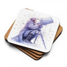 Pastel Dreamy Astronomer Cork-back coaster