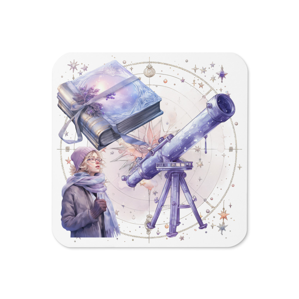 Pastel Dreamy Astronomer Cork-back coaster