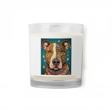 Pit Bull Whimsical Glass jar soy wax candle