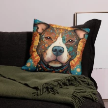 Pit Bull Whimsical Premium Pillow