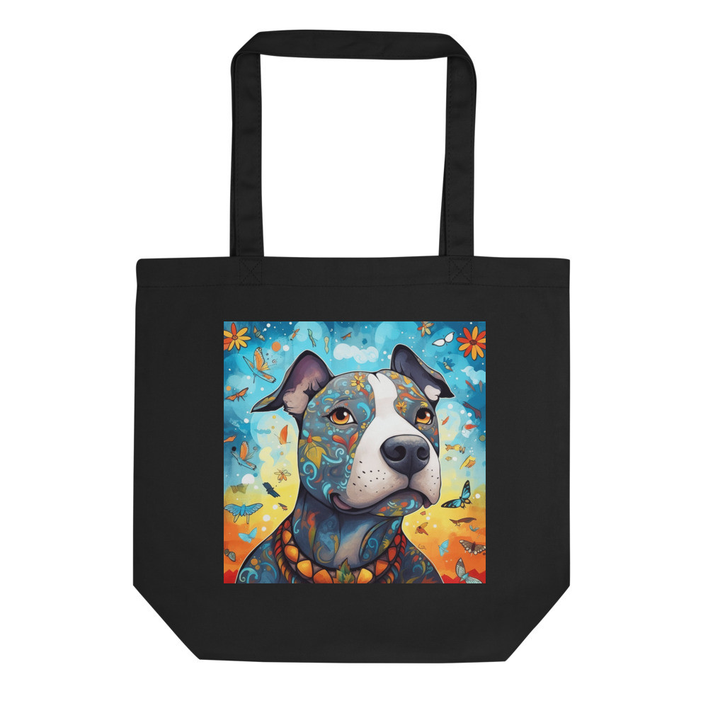 Pit Bull Whimsical Eco Tote Bag