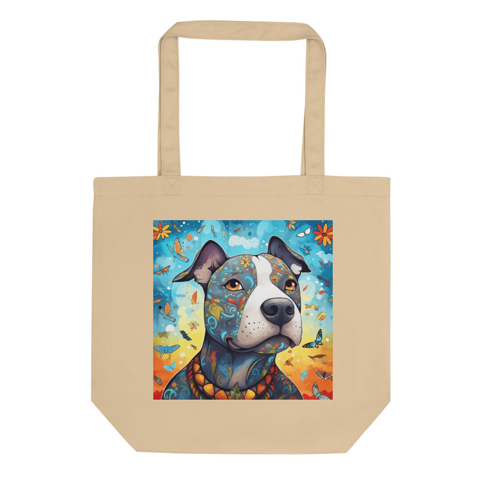 Pit Bull Whimsical Eco Tote Bag