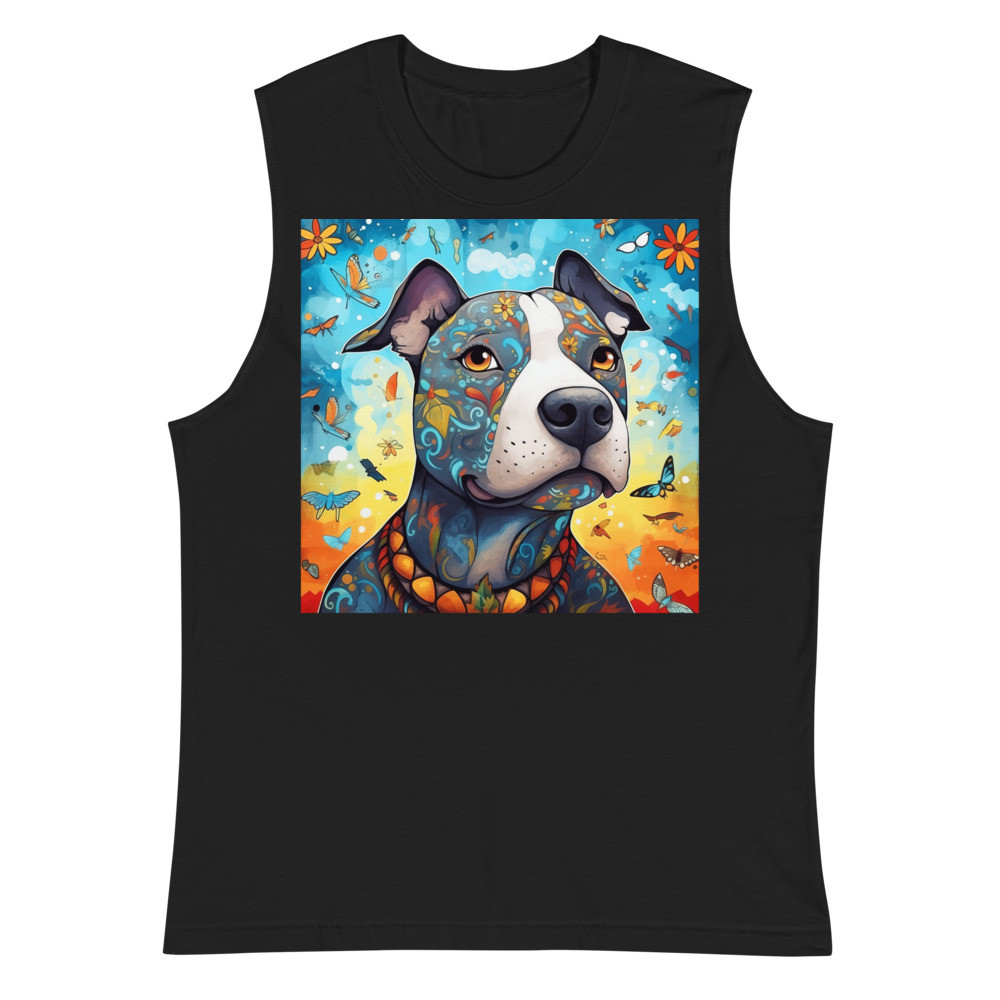 Pit Bull Whimsical Muscle Shirt