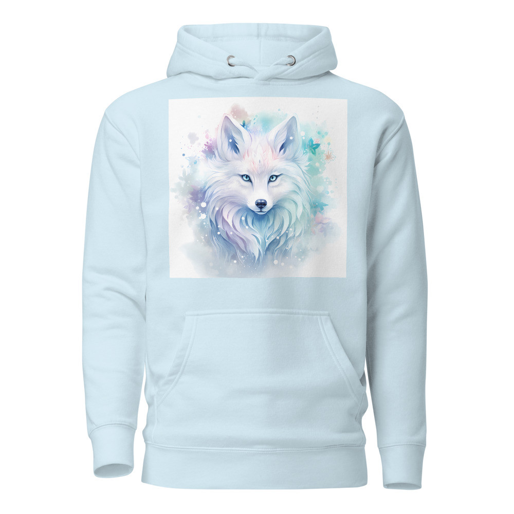 Pastel Winter Wolf Fantasy Unisex Hoodie