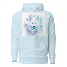 Pastel Winter Wolf Fantasy Unisex Hoodie