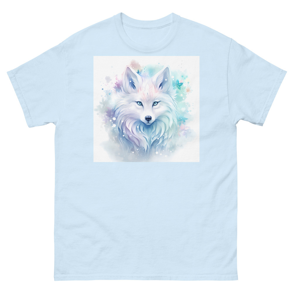 Pastel Winter Wolf Fantasy Men's classic tee
