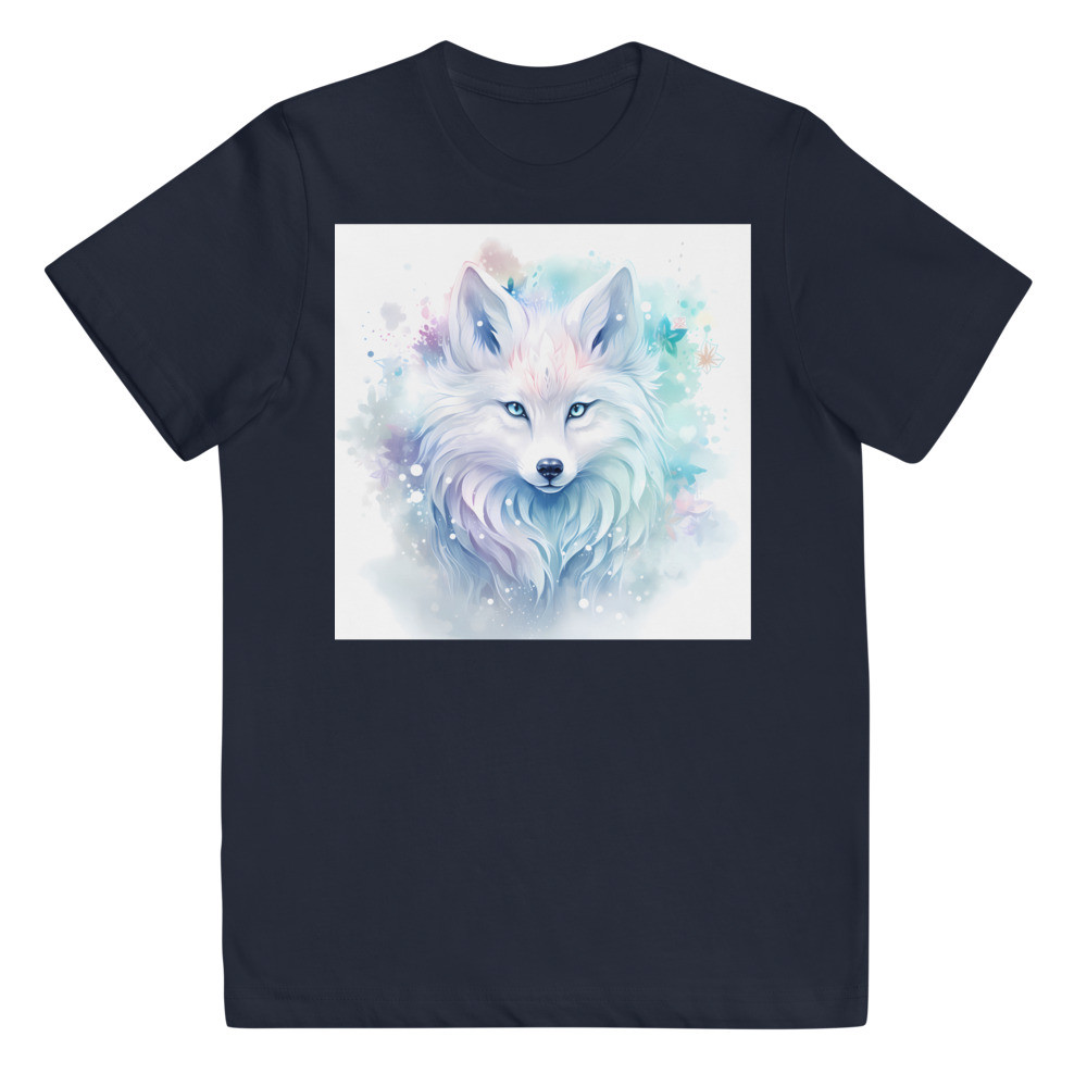 Pastel Winter Wolf Fantasy Youth jersey t-shirt