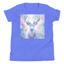 Pastel Winter Deer Fantasy Youth Short Sleeve T-Shirt