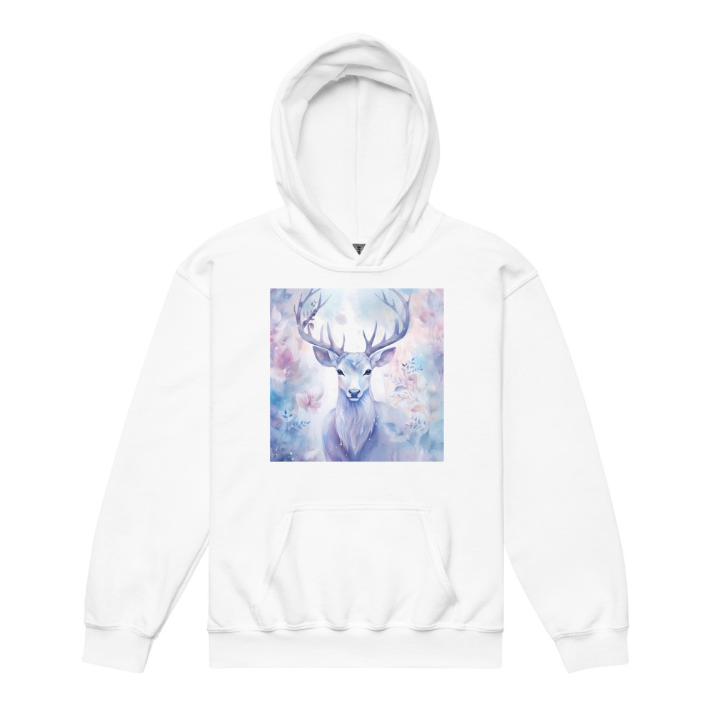 Pastel Winter Deer Fantasy Youth heavy blend hoodie