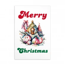 Merry Christmas, Water Color Standard Postcard
