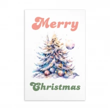 Merry Christmas, Water Color Standard Postcard