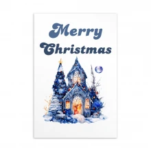 Merry Christmas, Water Color Standard Postcard