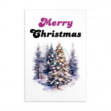 Merry Christmas, Water Color Standard Postcard