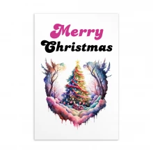 Merry Christmas, Water Color Standard Postcard