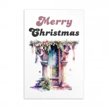 Merry Christmas, Water Color Standard Postcard
