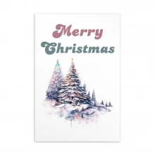 Merry Christmas, Water Color Standard Postcard