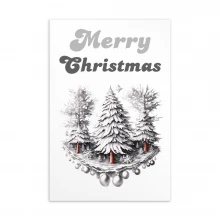 Merry Christmas, Water Color Standard Postcard