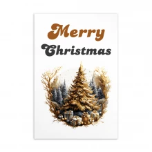 Merry Christmas, Water Color Standard Postcard