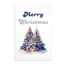 Merry Christmas, Water Color Standard Postcard