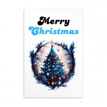 Merry Christmas, Water Color Standard Postcard