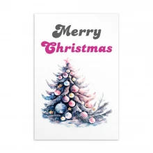 Merry Christmas, Water Color Standard Postcard