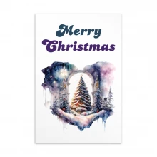 Merry Christmas, Water Color Standard Postcard