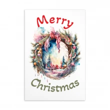 Merry Christmas, Water Color Standard Postcard