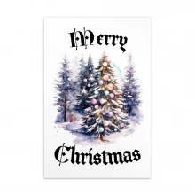 Merry Christmas, Water Color Standard Postcard