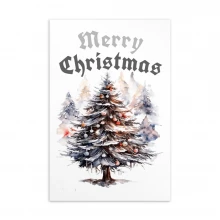 Merry Christmas, Water Color Standard Postcard