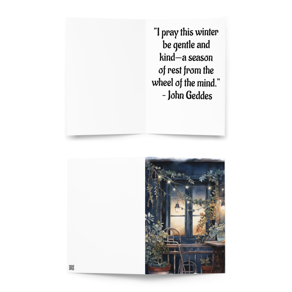 Winter Balcony Greeting card