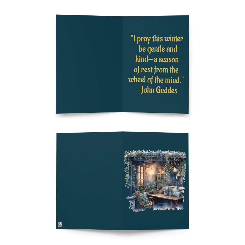 Winter Balcony Greeting card
