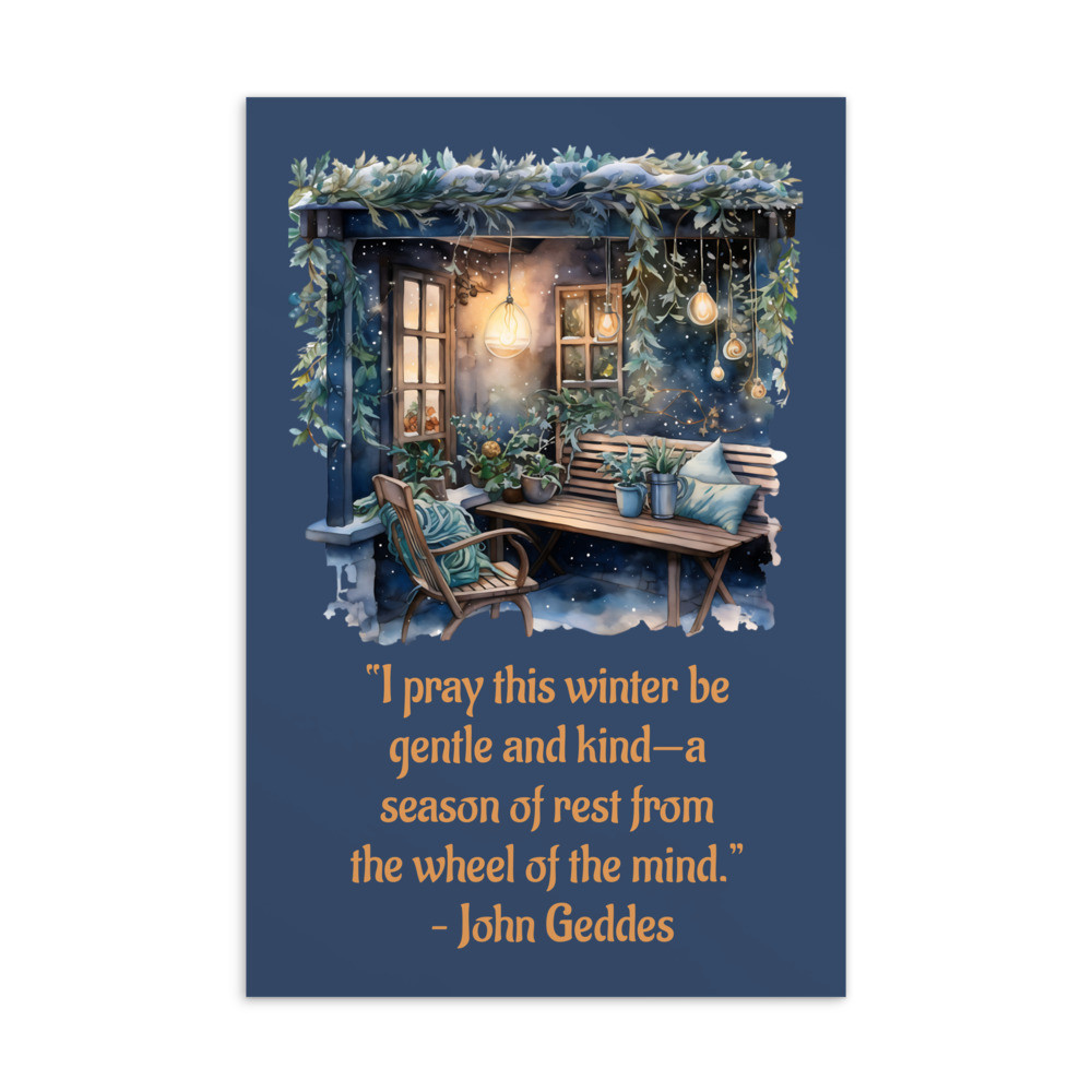 Winter Balcony Standard Postcard