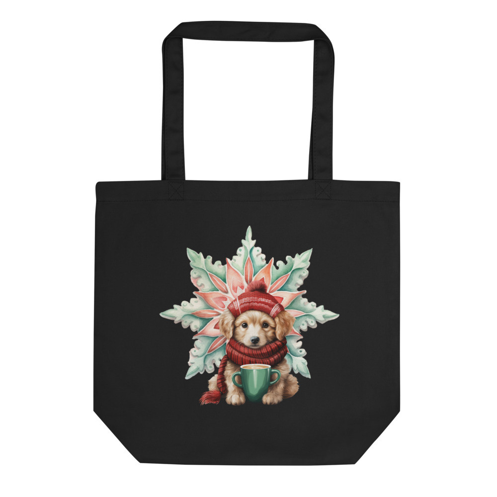 Snowflake, Golden Retriever Eco Tote Bag