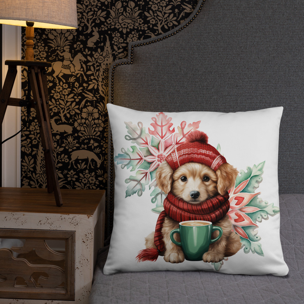 Snowflake, Golden Retriever Basic Pillow