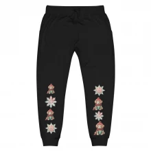 Snowflake, Golden Retriever Unisex fleece sweatpants