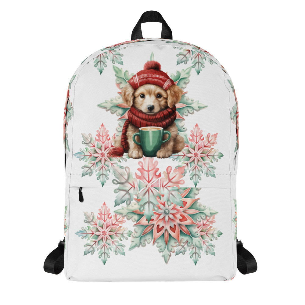 Snowflake, Golden Retriever Backpack