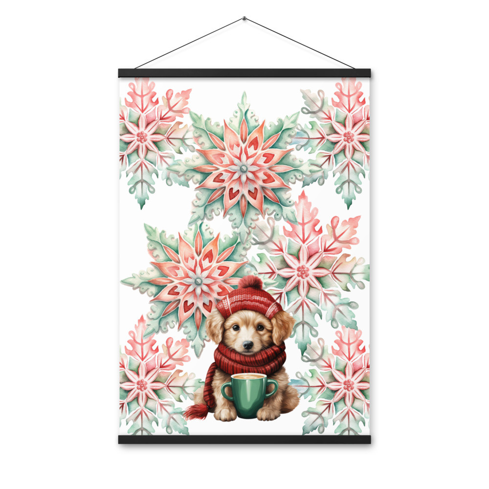 Snowflake, Golden Retriever Poster with hangers
