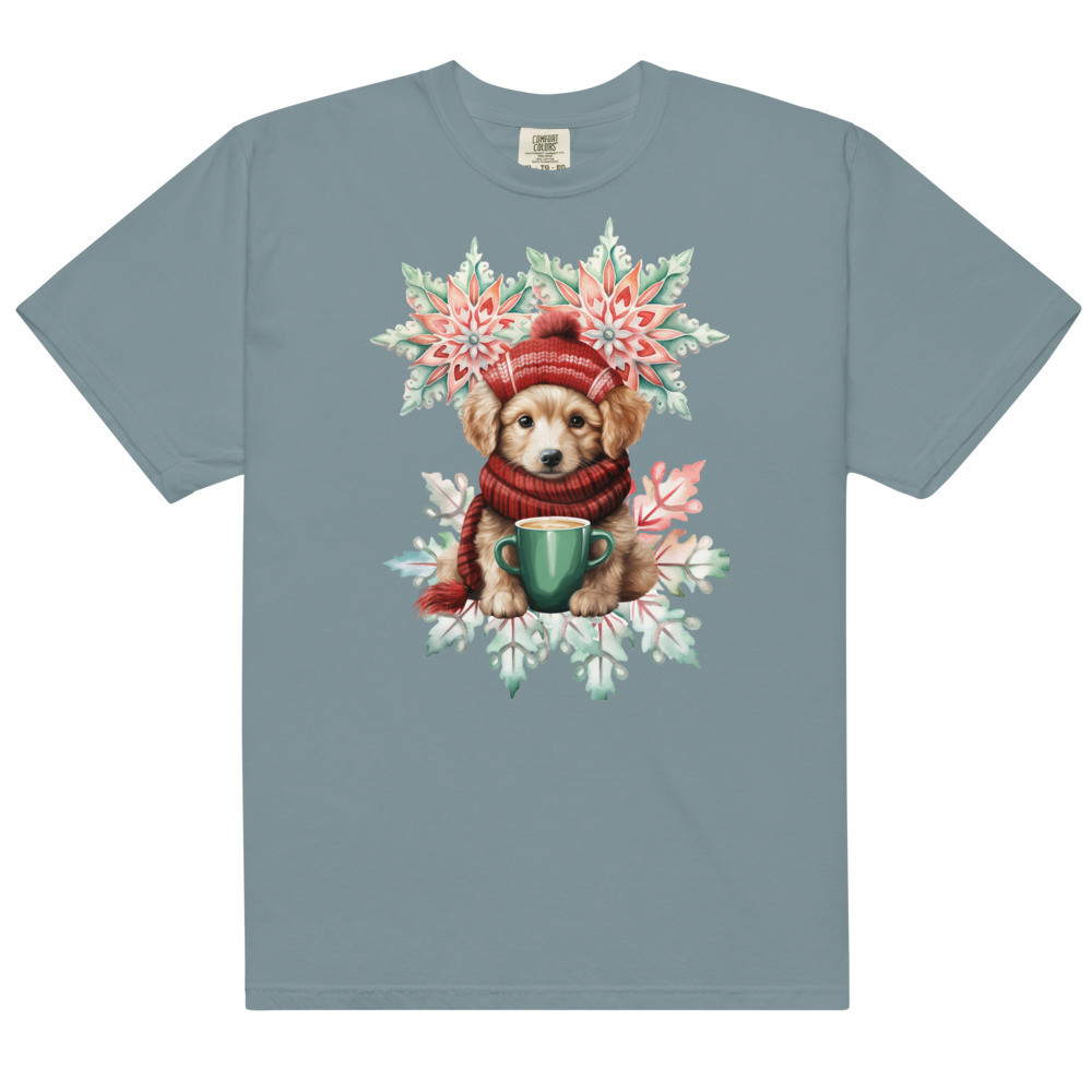 Snowflake, Golden Retriever Unisex garment-dyed heavyweight t-shirt
