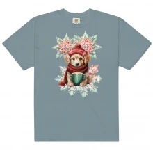 Snowflake, Golden Retriever Unisex garment-dyed heavyweight t-shirt